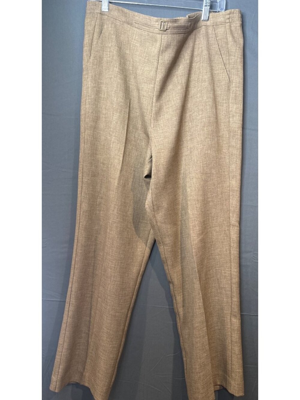 Women 12 Alfred Dunner Taupe Brown Dress Pants Straight Leg Classic Trouser
